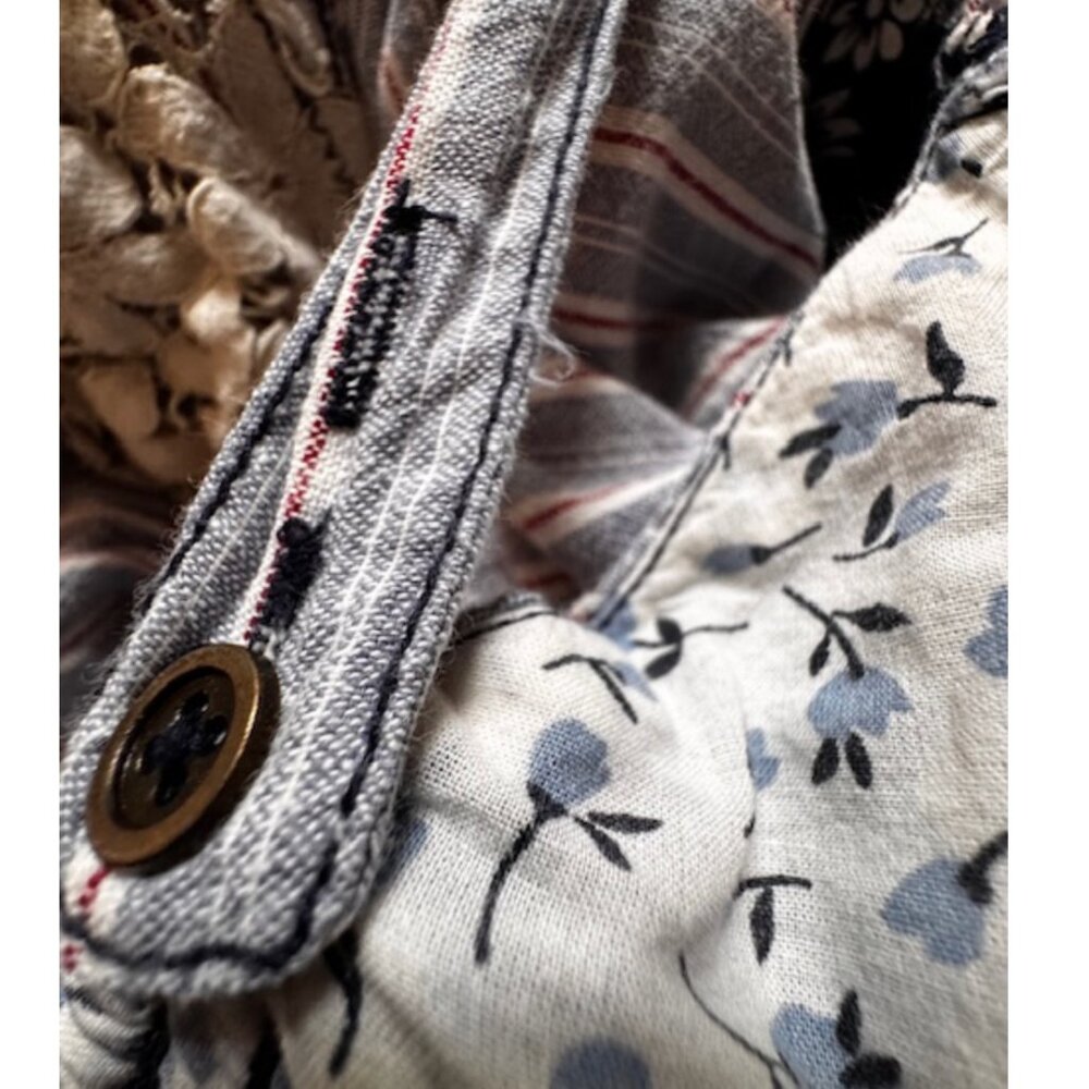 Anthropologie Pilcro Jenna Scoop Neck Drop-Waist Patchwork Dress Boho Cinderella - Picture 14 of 16
